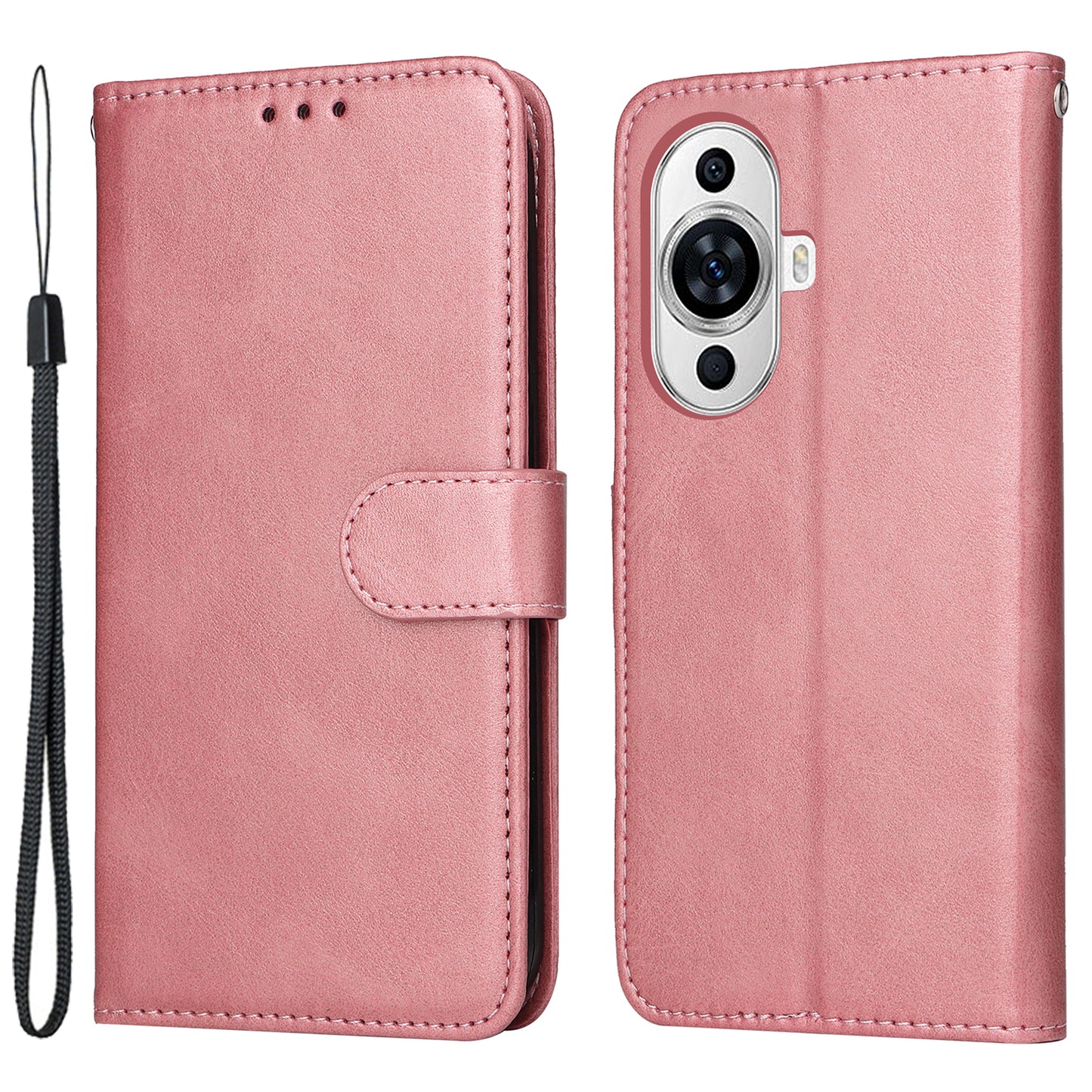 For Huawei nova 11 Wallet Case PU Leather Calf Texture Flip Stand Phone Cover