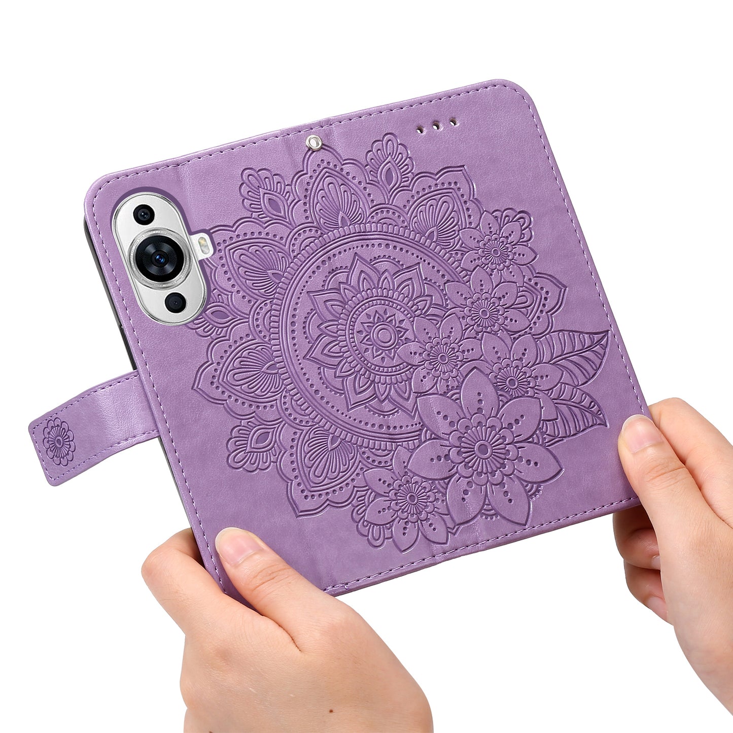 For Huawei nova 11 Pro / nova 11 Ultra PU Leather Flip Folio Wallet Case Flower Imprinting Stand Phone Cover