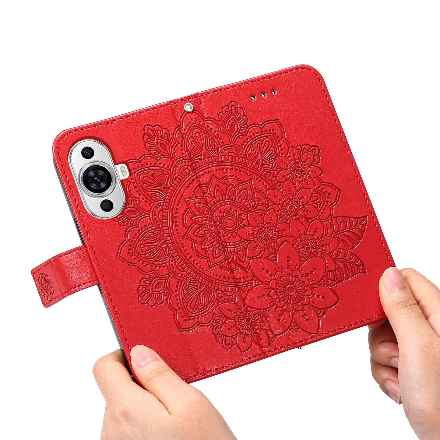 For Huawei nova 11 Pro / nova 11 Ultra PU Leather Flip Folio Wallet Case Flower Imprinting Stand Phone Cover