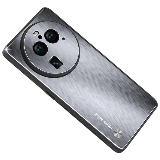 Shockproof Cover for Oppo Find X6 Pro TPU Frame Aluminium Alloy Brushed Phone Back Protector Case