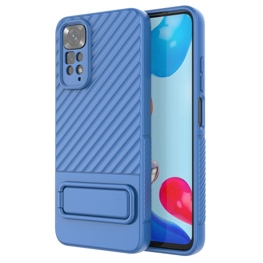 For Xiaomi Redmi Note 11 4G (Qualcomm) / Note 11S 4G Hidden Kickstand Cover Soft TPU Phone Case