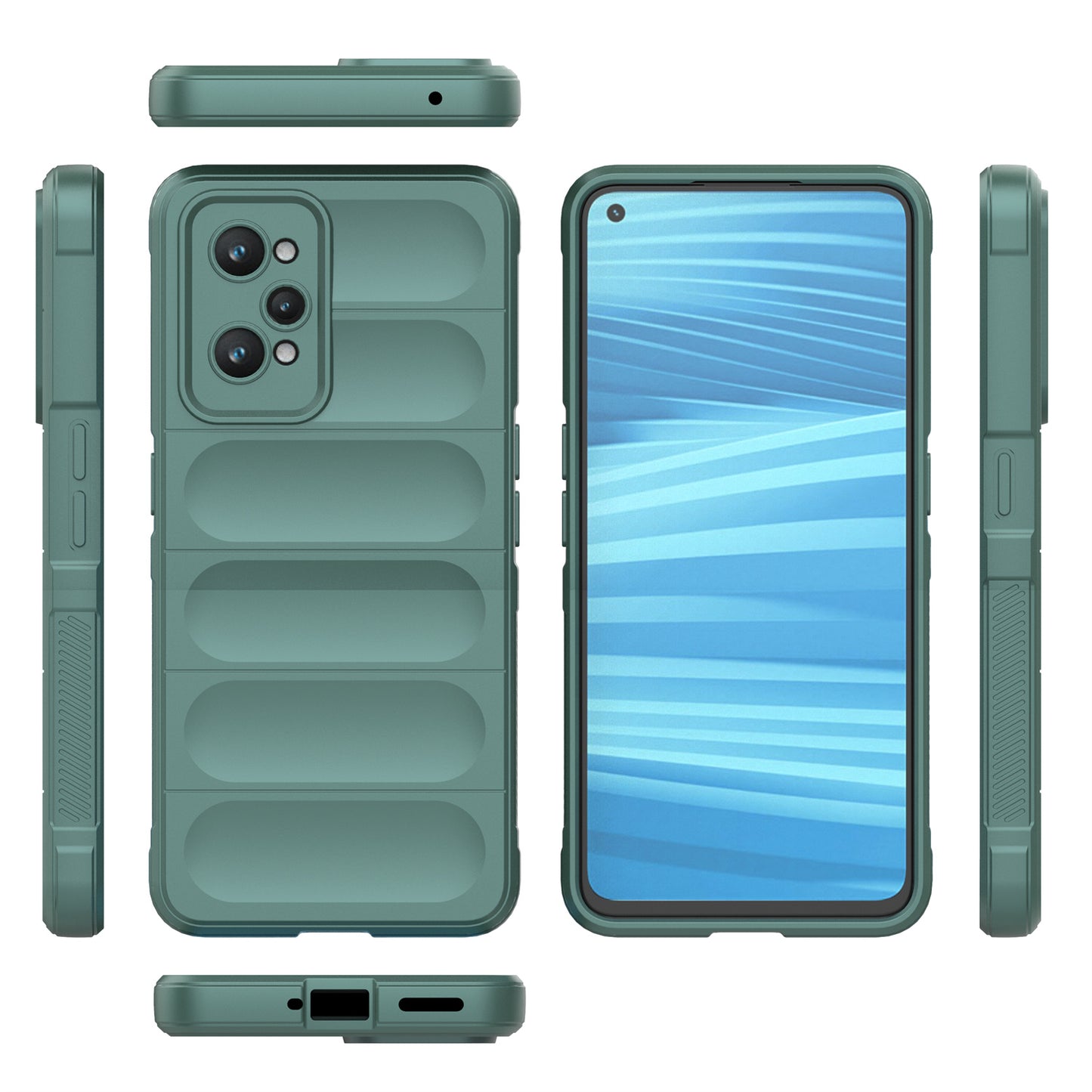 For Realme GT2 Soft TPU Rugged Phone Case Drop-Proof Protective Cover