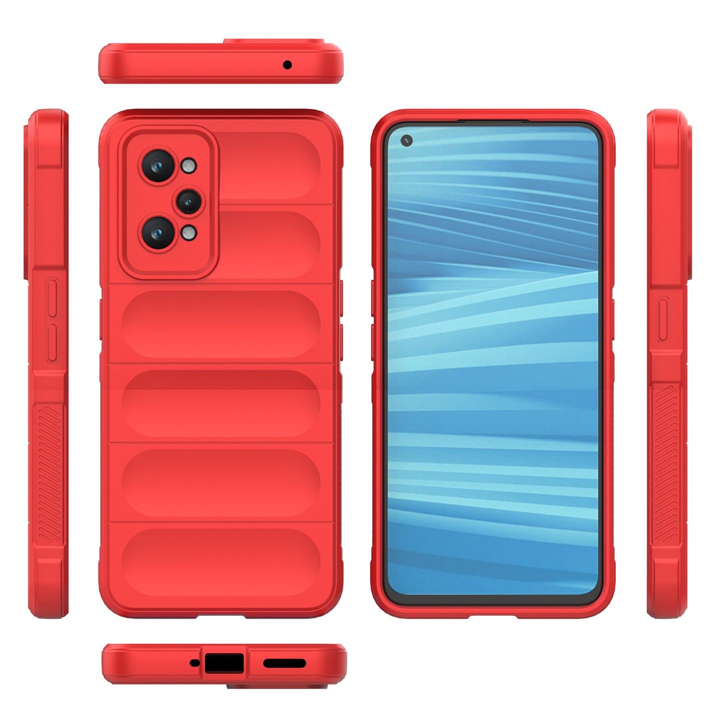 For Realme GT2 Soft TPU Rugged Phone Case Drop-Proof Protective Cover