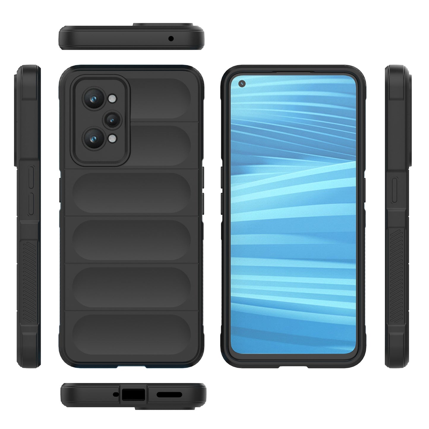For Realme GT2 Soft TPU Rugged Phone Case Drop-Proof Protective Cover