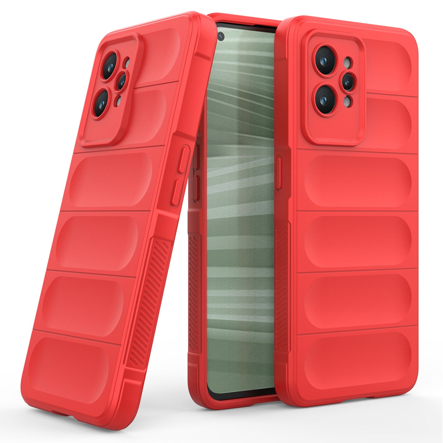 For Realme GT2 Pro Rugged Back Phone Case Shock-Absorption Flexible TPU Cover