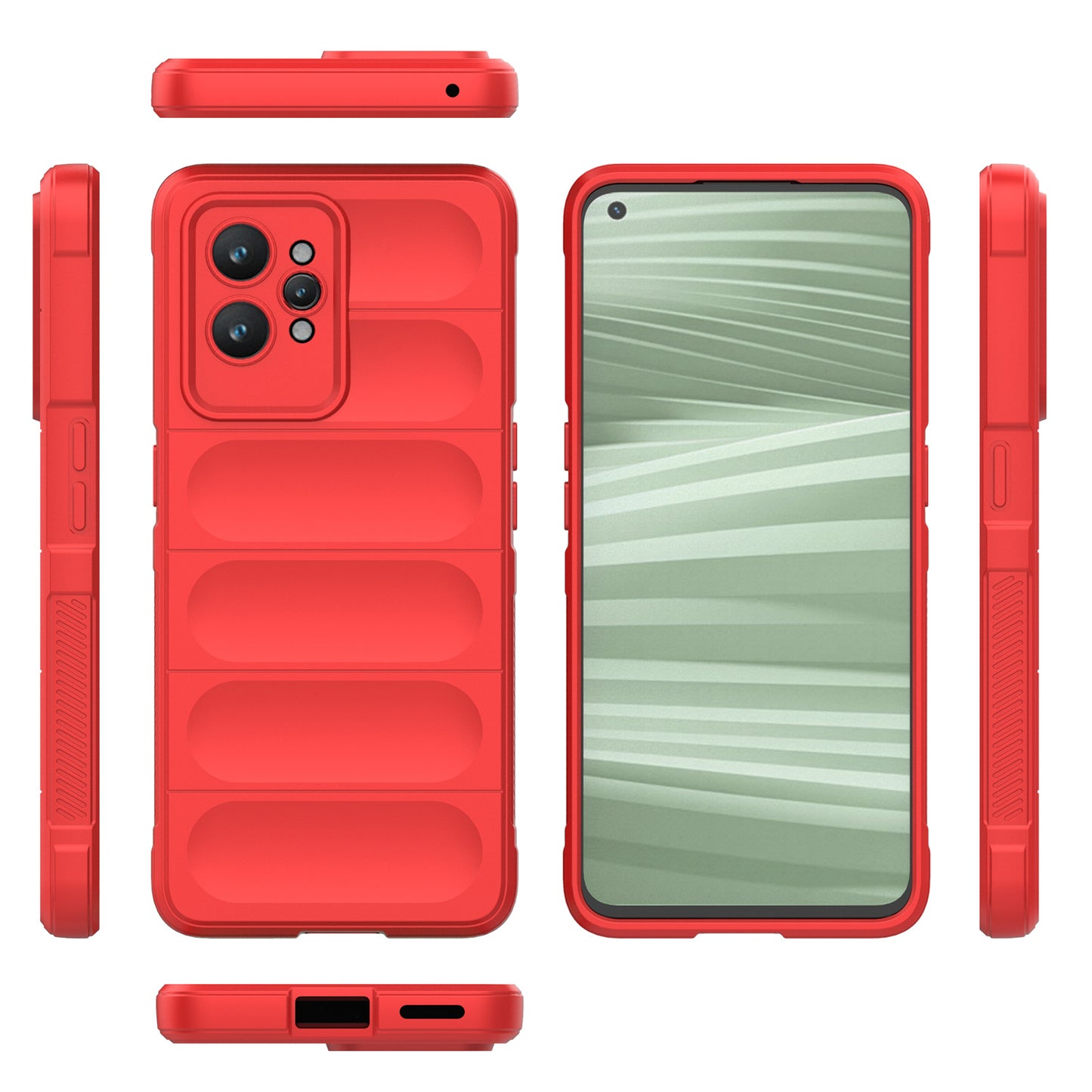 For Realme GT2 Pro Rugged Back Phone Case Shock-Absorption Flexible TPU Cover