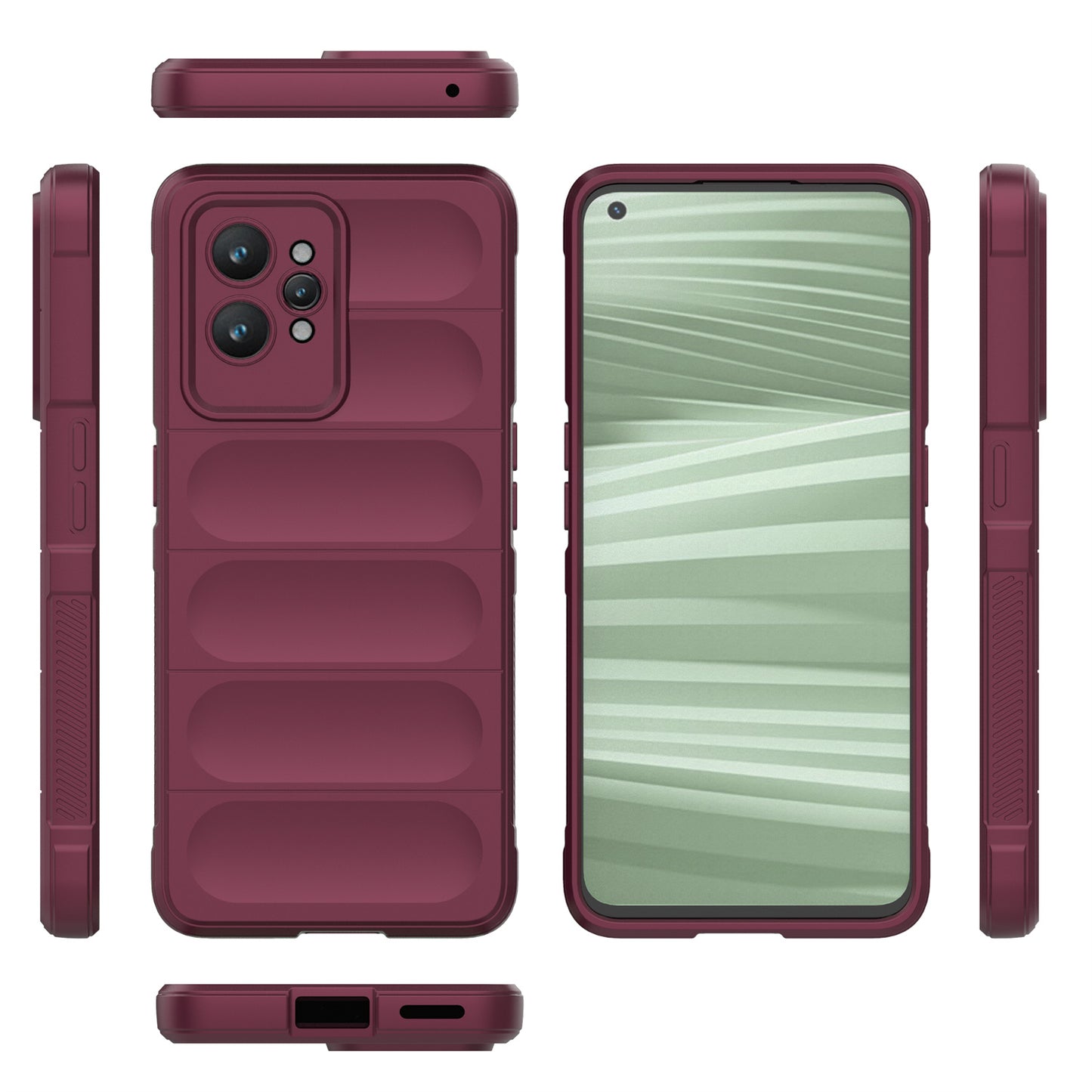 For Realme GT2 Pro Rugged Back Phone Case Shock-Absorption Flexible TPU Cover