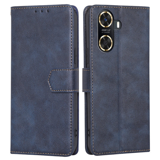 For Huawei Enjoy 60 RFID Blocking Wallet Stand Case Cowhide Texture Leather Phone Cover
