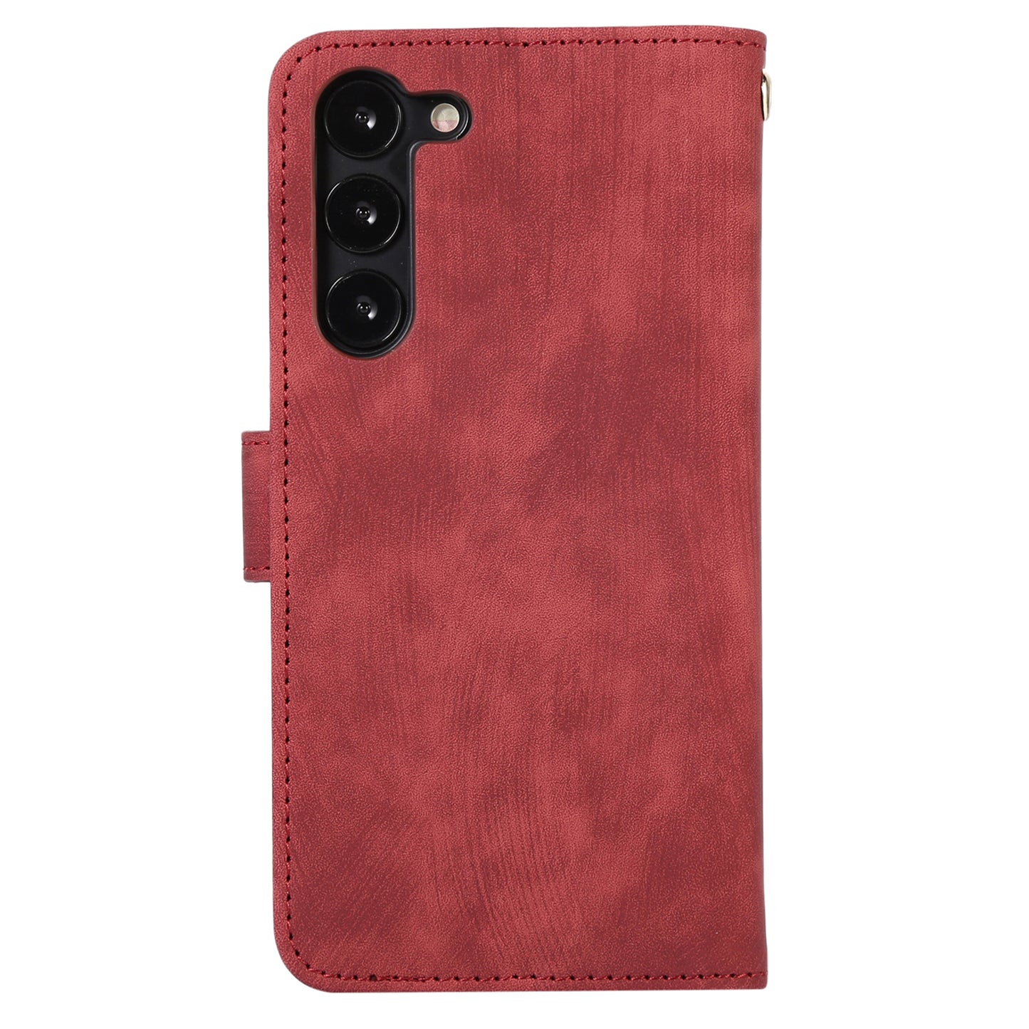 For Samsung Galaxy S23 Phone Case Multiple Card Slots Rhombus PU Leather Flip Cover with Zippered Pocket