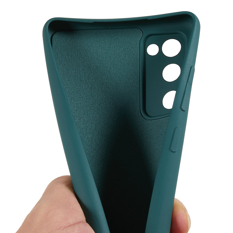 For Samsung Galaxy S20 Lite / S20 FE / S20 FE 5G / S20 FE 2022 Fiber Lining Rubberized TPU Cover Phone Case