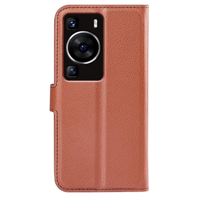 For Huawei P60 PU Leather Phone Stand Case Litchi Texture Wallet Phone Cover