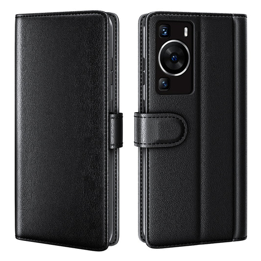 For Huawei P60 / P60 Pro Genuine Split Leather Case Cell Phone Wallet Stand Protective Cover