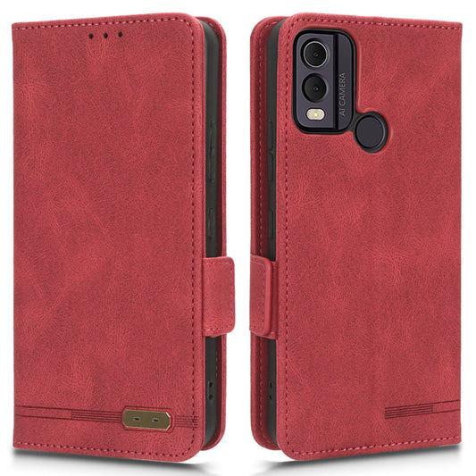 For Nokia C22 Phone Case Hardware Decor Protector Shell PU Leather Wallet Stand Cover