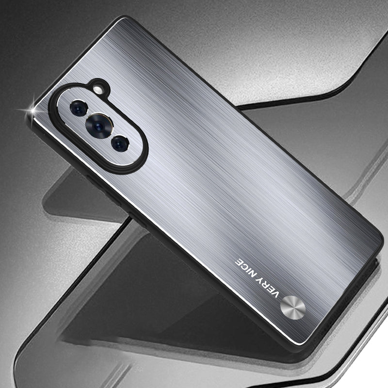 For Huawei nova 10 Pro 4G Brushed Phone Case TPU Frame Aluminium Alloy Back Armor Cover