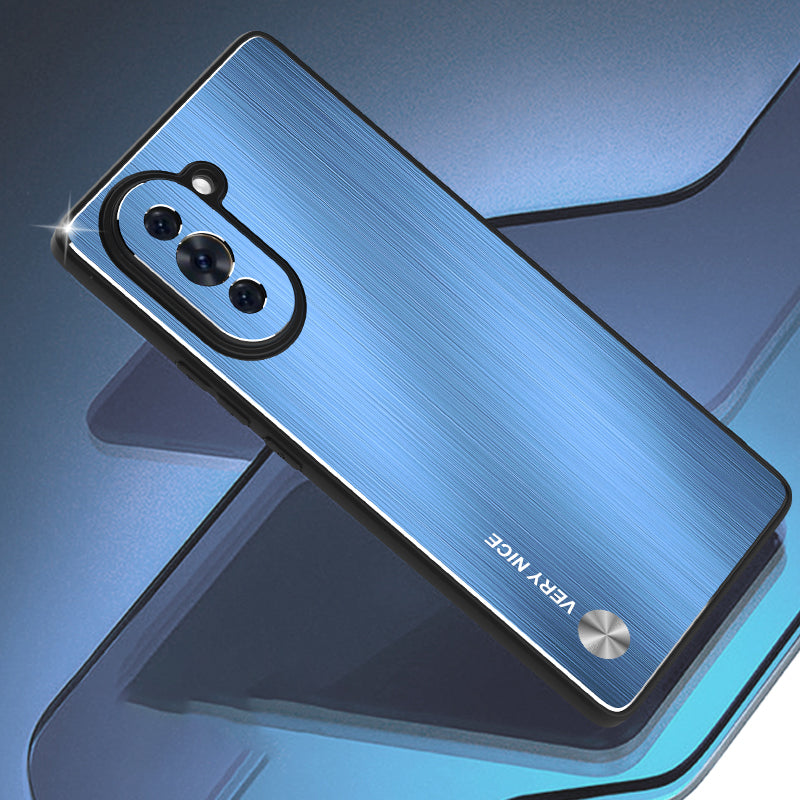 For Huawei nova 10 Pro 4G Brushed Phone Case TPU Frame Aluminium Alloy Back Armor Cover