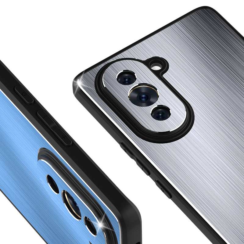 For Huawei nova 10 Pro 4G Kickstand Phone Case TPU Frame Aluminium Alloy Brushed Cover