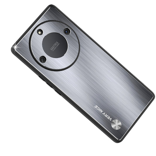 For Honor X40 5G Aluminium Alloy TPU Frame Armor Cover Anti-Slip Brushed Phone Case