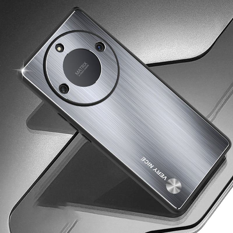 For Honor X40 5G Aluminium Alloy TPU Frame Armor Cover Anti-Slip Brushed Phone Case
