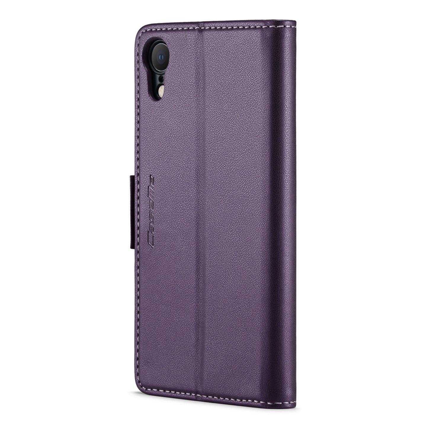 CASEME 023 Series For iPhone XR 6.1 inch Litchi Texture Leather Wallet Flip Stand Case RFID Blocking Phone Cover