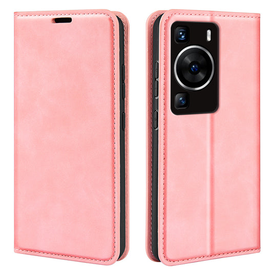 For Huawei P60 PU Leather Flip Wallet Case Skin-touch Stand Cell Phone Cover