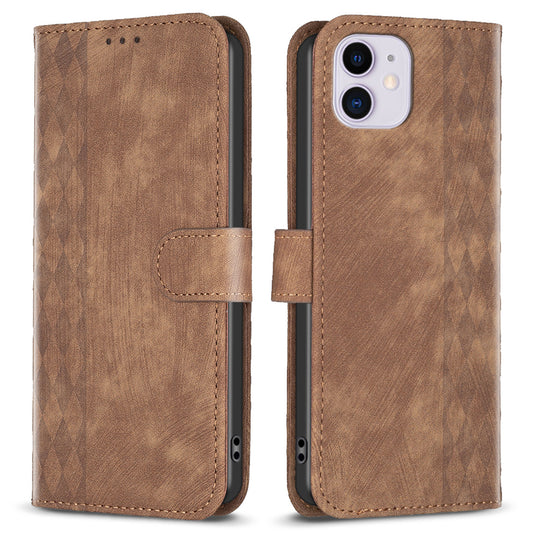 PU Leather Cover for iPhone 11 Bump Proof Imprinted Pattern Wallet Stand Phone Flip Case