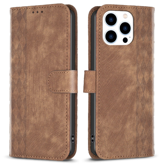 Phone Case for iPhone 13 Pro Max 6.7 inch Magnetic Closure Wallet Imprinting Pattern Stand Cover