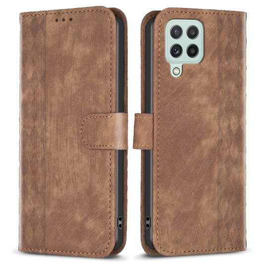 For Samsung Galaxy A22 4G (EU Version) Shockproof Cover Imprinting Pattern Stand Wallet Phone Case