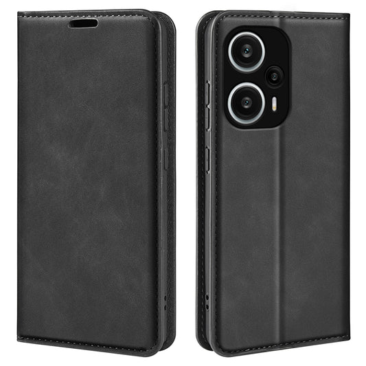 For Xiaomi Redmi Note 12 Turbo / Poco F5 5G PU Leather Wallet Flip Case Skin-touch Stand Cover