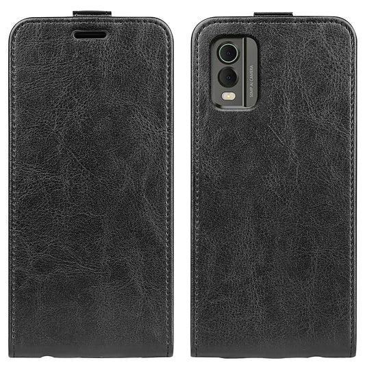 Vertical Flip Phone Case for Nokia C32 Drop Proof PU Leather Mobile Phone Cover with Card Slots