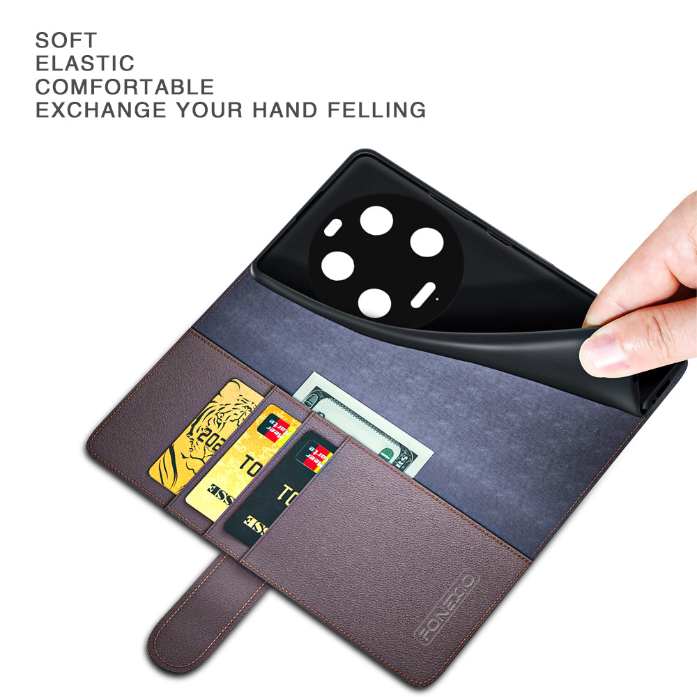 For Xiaomi 13 Ultra Magnetic Flip Phone Case Genuine Split Leather Wallet Stand Drop-proof Cover