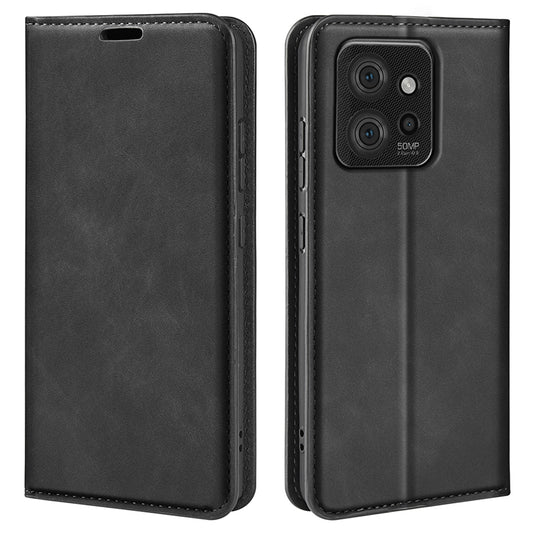 For Motorola ThinkPhone 5G PU Leather Wallet Flip Case Skin-touch Stand Cellphone Cover