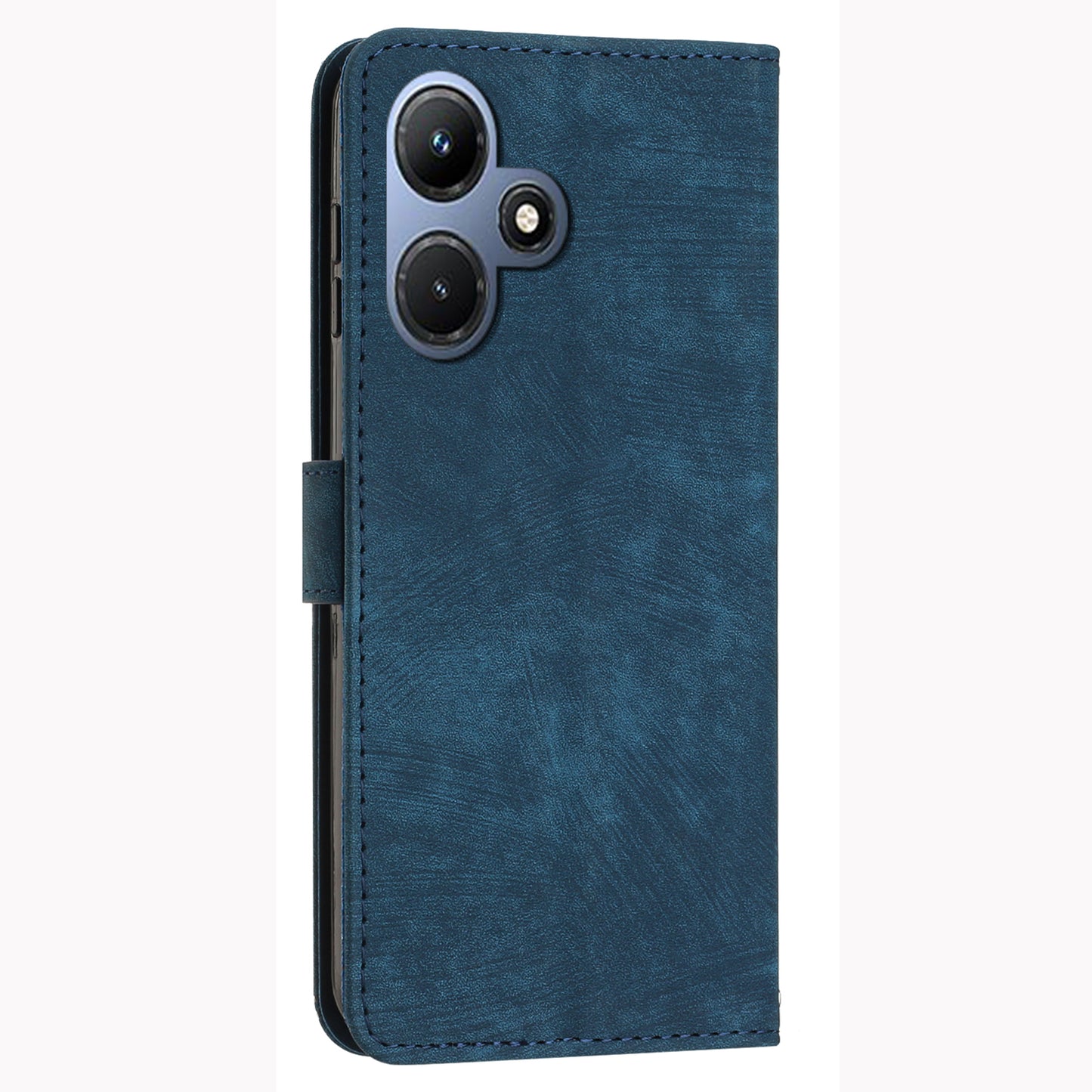 For Infinix Hot 30i Imprinted Lines Skin-touch PU Leather Flip Case Stand Wallet Phone Cover