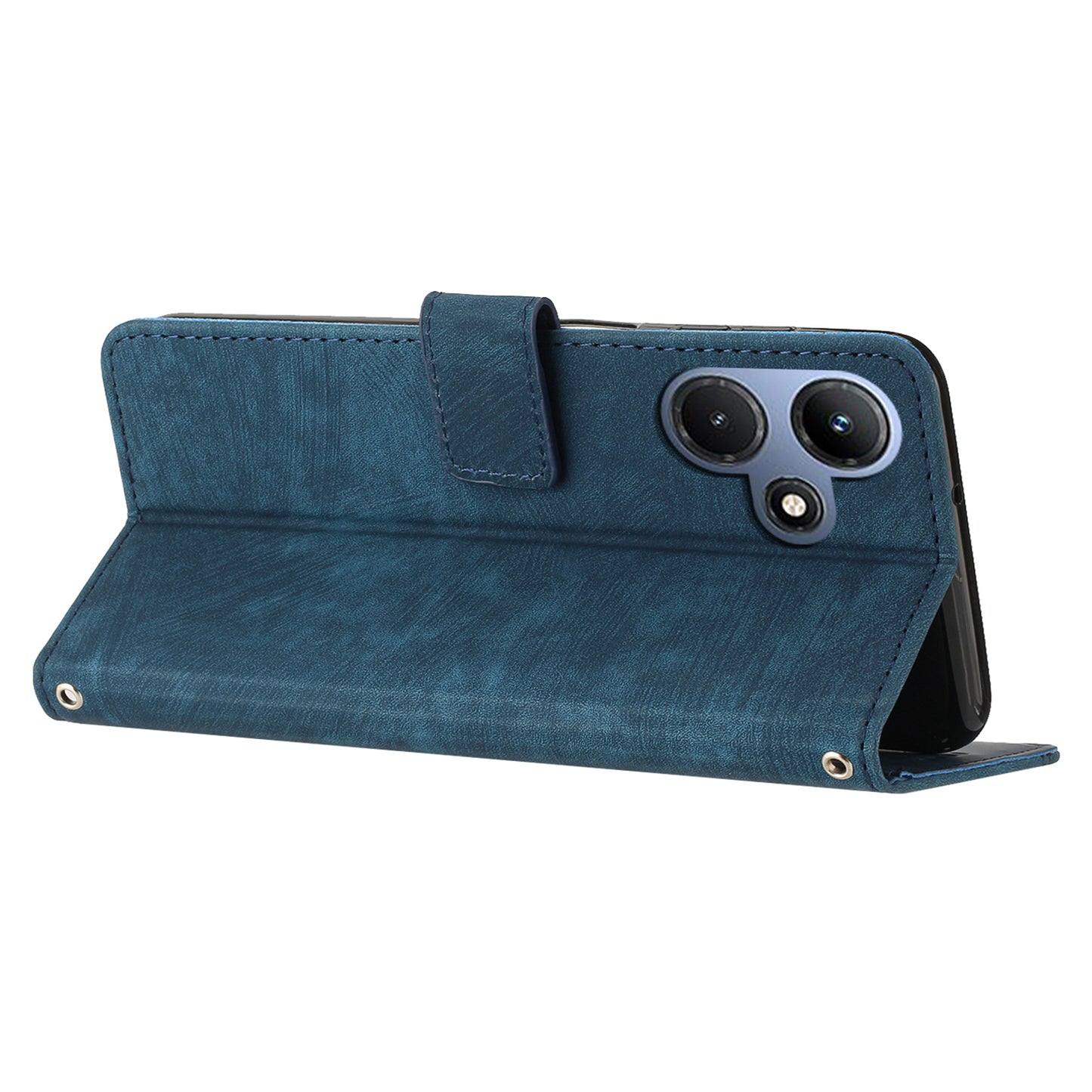 For Infinix Hot 30i Imprinted Lines Skin-touch PU Leather Flip Case Stand Wallet Phone Cover