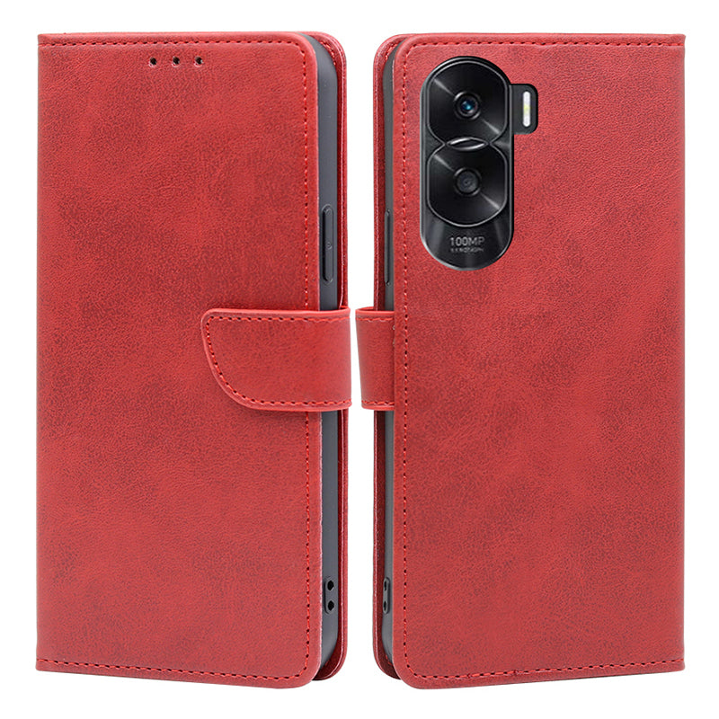 For Honor X50i 5G / 90 Lite 5G Wallet Leather Phone Cover Stand Magnetic Calf Texture Case