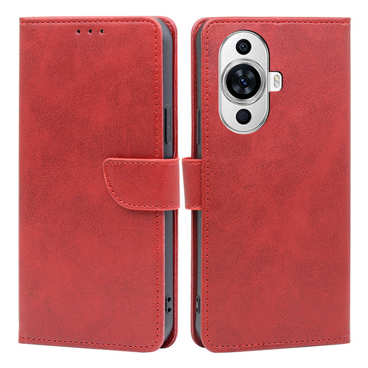 For Huawei nova 11 PU Leather Phone Case Flip Folio Wallet Stand Calf Texture Cover