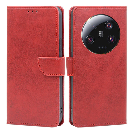 For Xiaomi 13 Ultra PU Leather Magnetic Flip Case Wallet Stand Calf Texture Phone Cover