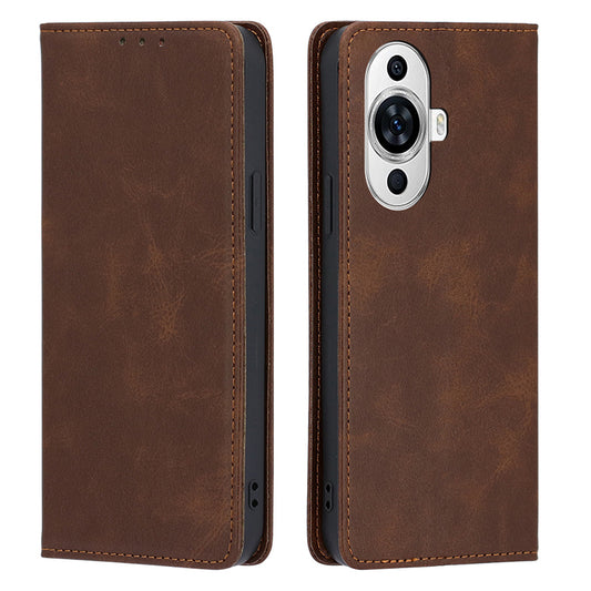 For Huawei nova 11 PU Leather Calf Texture Phone Case Stand Wallet Anti-drop Phone Cover