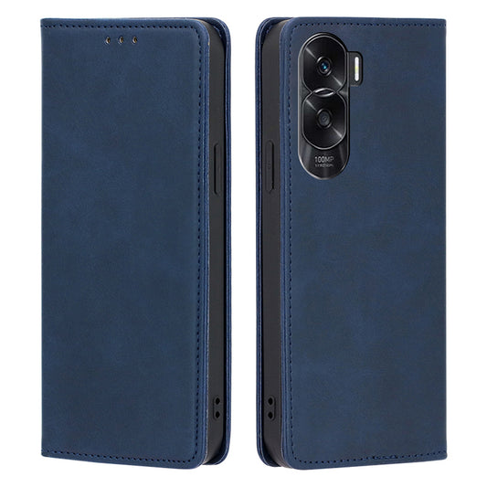 Mobile Phone Leather Case for Honor X50i 5G / 90 Lite 5G , Calf Texture Stand Wallet Phone Cover