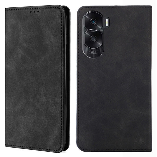 For Honor X50i 5G / 90 Lite 5G Card Holder PU Leather Cell Phone Cover Skin-touch Feeling Flip Phone Case