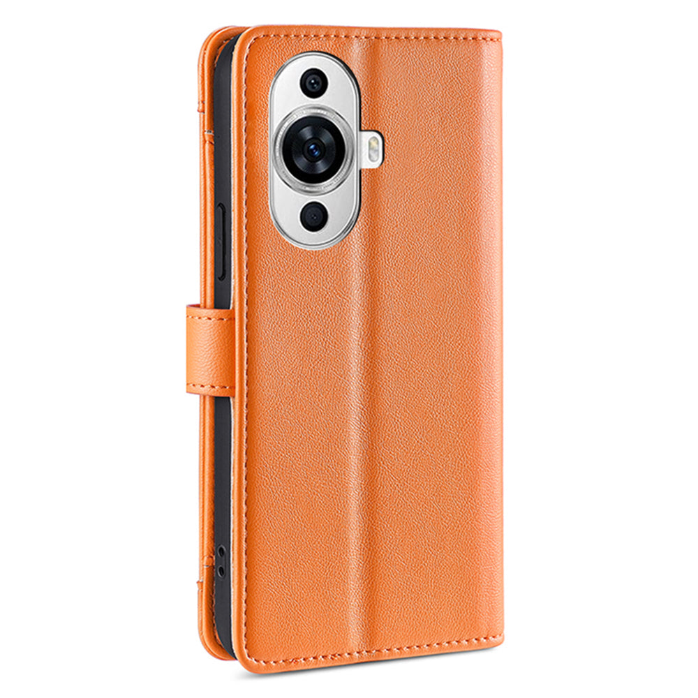 For Huawei nova 11 PU Leather+TPU Phone Cover Anti-drop Stand Wallet Case with Zipper Pocket
