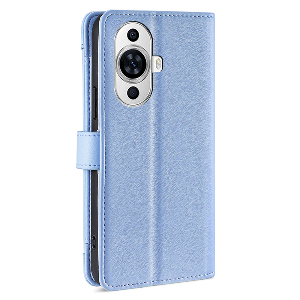 For Huawei nova 11 PU Leather+TPU Phone Cover Anti-drop Stand Wallet Case with Zipper Pocket