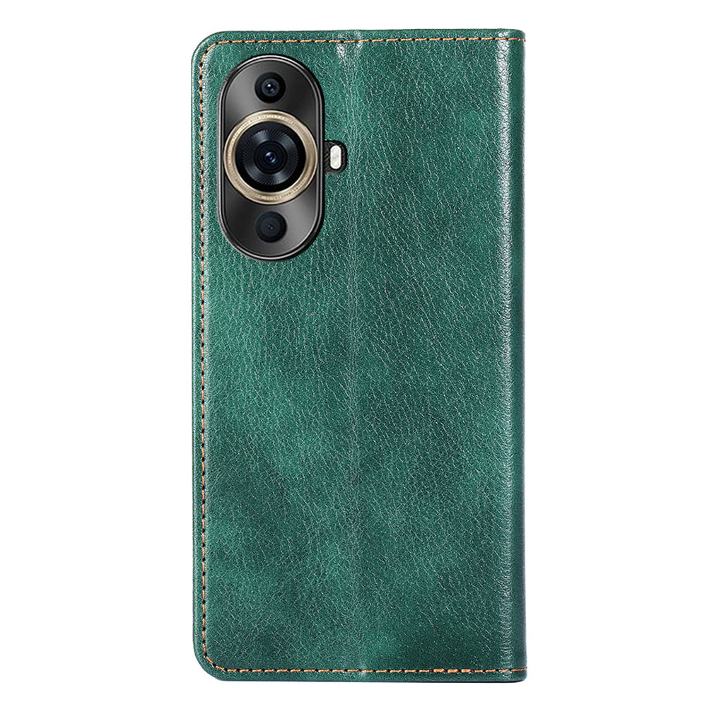 For Huawei nova 11 Pro / nova 11 Ultra Solid Color Wallet Case Stand Magnetic Closure Leather Phone Cover