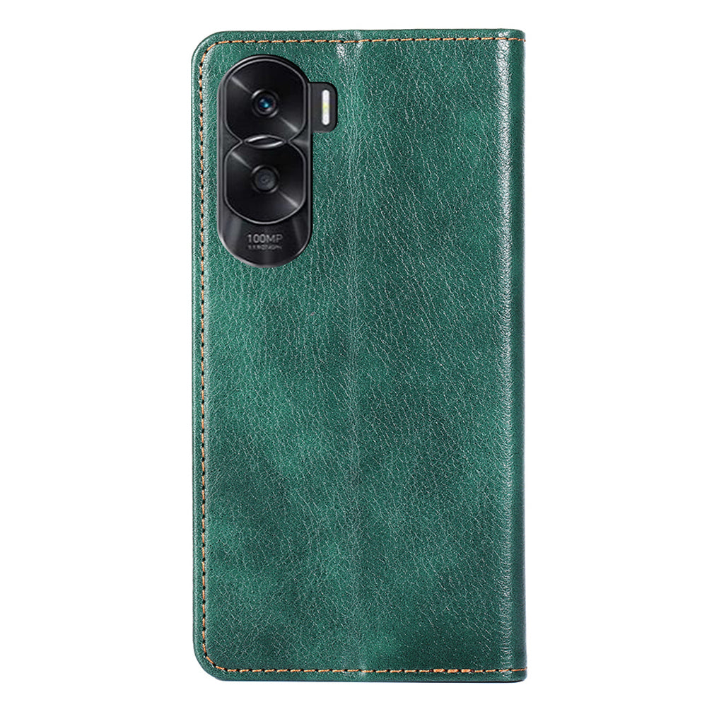 For Honor X50i 5G / 90 Lite 5G Leather Wallet Case Stand Magnetic Closure Solid Color Phone Cover