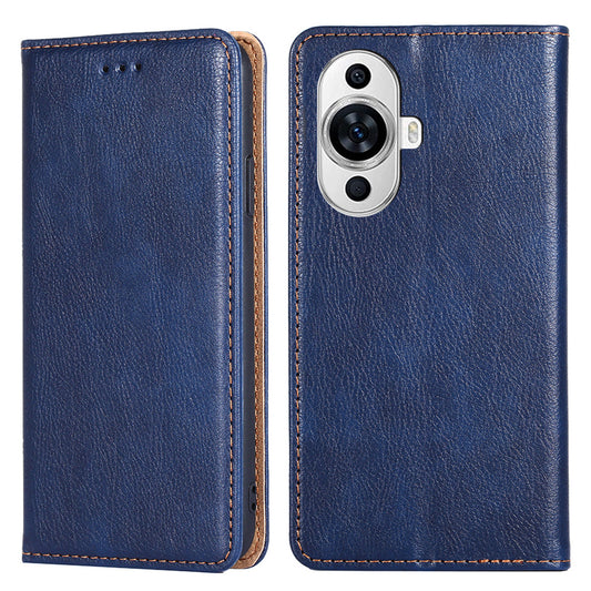 For Huawei nova 11 Magnetic Phone Case Stand Wallet Solid Color PU Leather Phone Cover