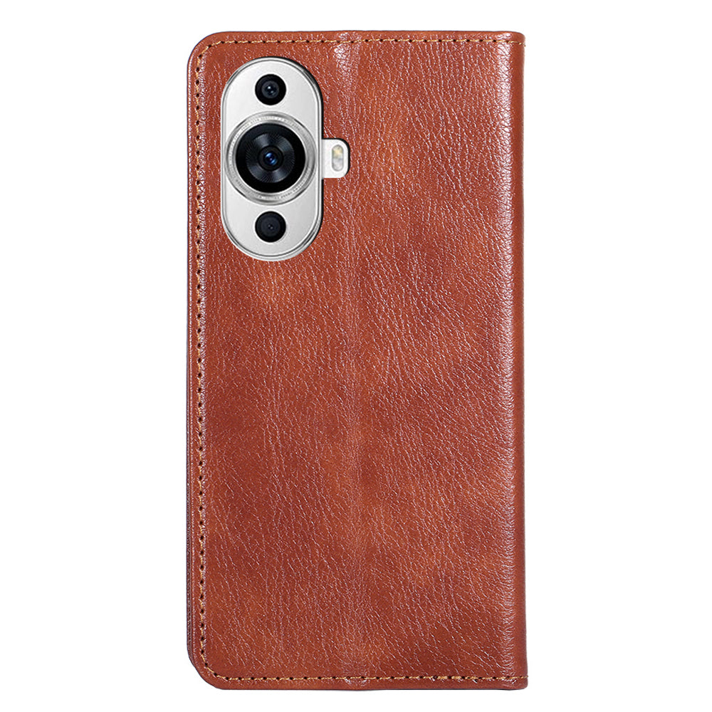 For Huawei nova 11 Magnetic Phone Case Stand Wallet Solid Color PU Leather Phone Cover