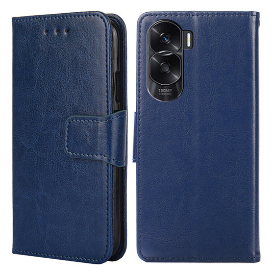 For Honor X50i 5G / 90 Lite 5G Textured Leather Wallet Stand Cover Shockproof Phone Case