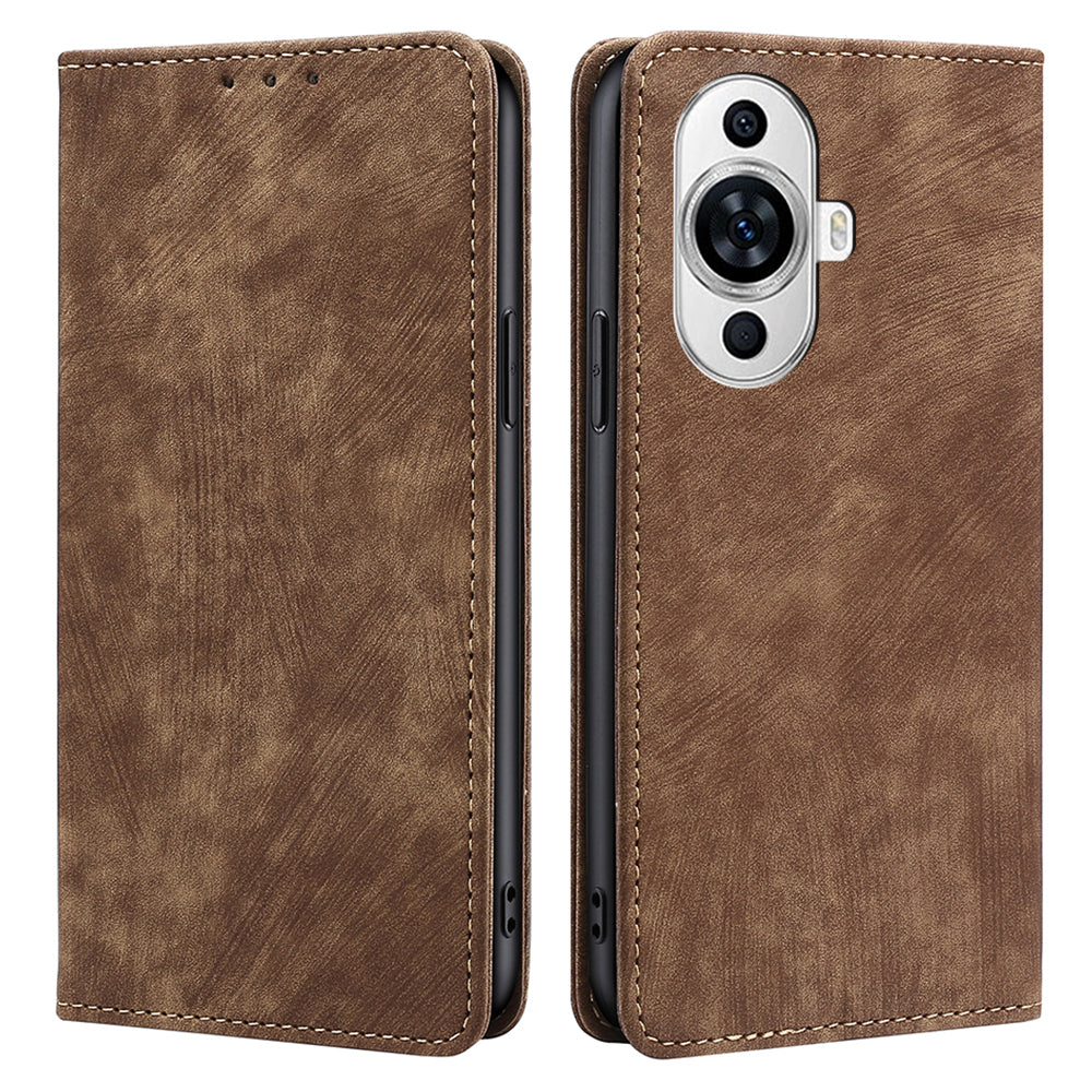 For Huawei nova 11 RFID Blocking Case Stand Wallet PU Leather Bump Proof Cellphone Cover