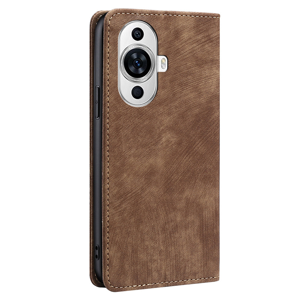 For Huawei nova 11 RFID Blocking Case Stand Wallet PU Leather Bump Proof Cellphone Cover