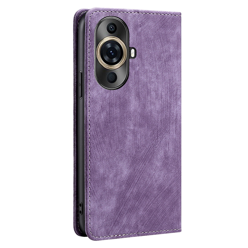 RFID Blocking Wallet Case for Huawei nova 11 Pro / nova 11 Ultra PU Leather Stand Mobile Phone Cover