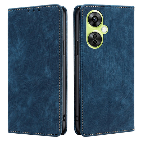 For OnePlus Nord CE 3 Lite 5G / Nord N30 5G RFID Blocking Wallet Case TPU+PU Leather Stand Magnetic Phone Cover